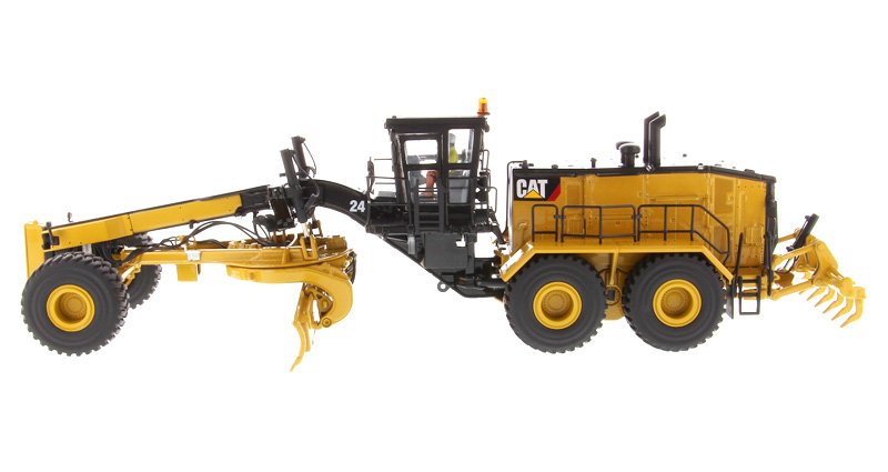 CAT Caterpillar 24 Motor Grader with Operator High Line Series 1/50 Diecast Model by Diecast Masters view 2