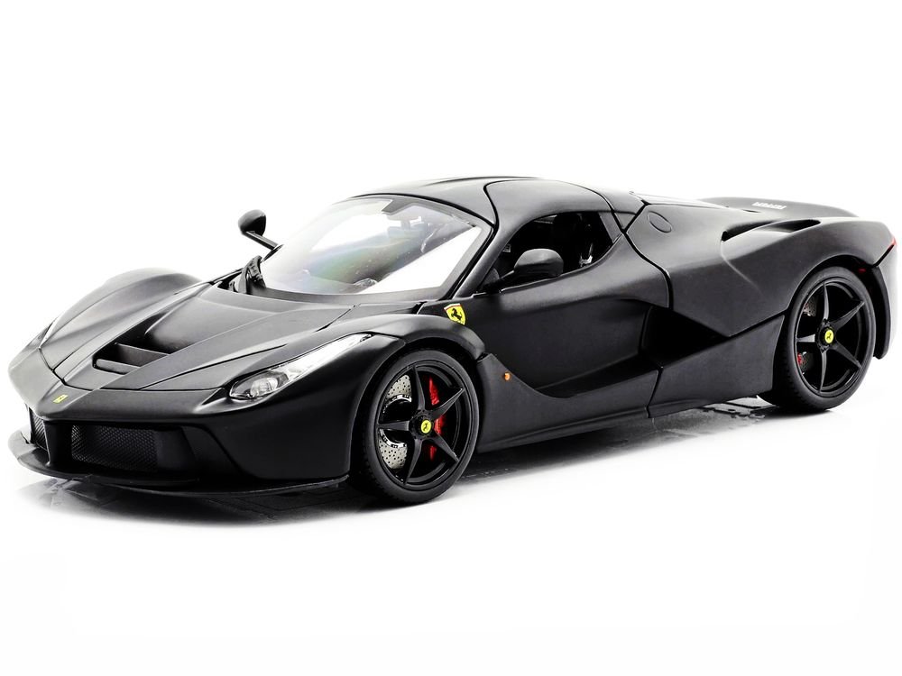 Ferrari LaFerrari F70 Matt Black "Signature Series" 1/18 Diecast Model Car by Bburago view 2