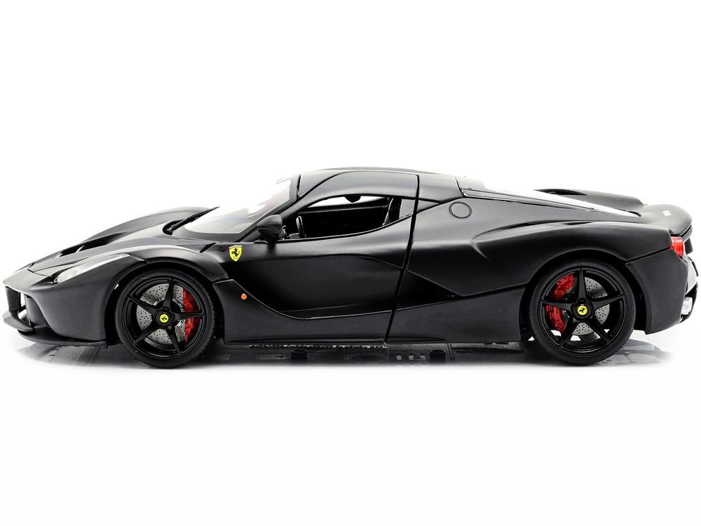 Ferrari LaFerrari F70 Matt Black "Signature Series" 1/18 Diecast Model Car by Bburago view 3