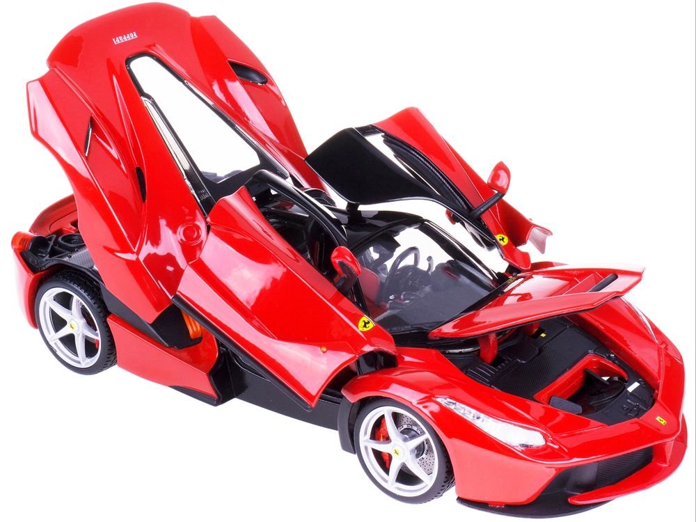 Ferrari LaFerrari F70 Red with Black Top "Signature Series" 1/18 Diecast Model Car by Bburago view 2