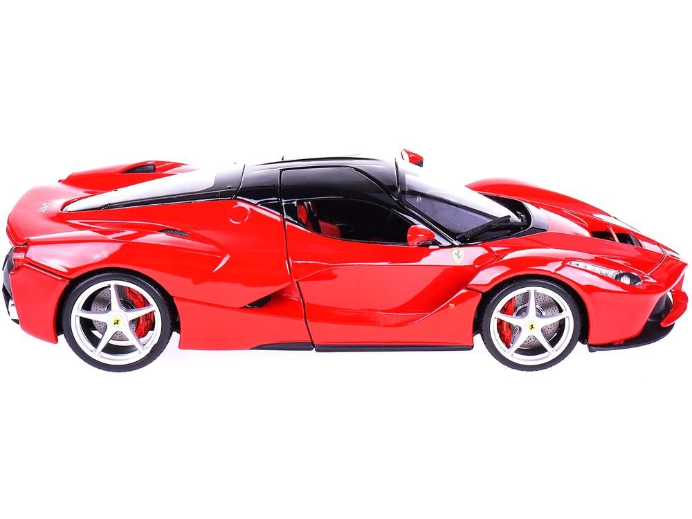 Ferrari LaFerrari F70 Red with Black Top "Signature Series" 1/18 Diecast Model Car by Bburago view 3