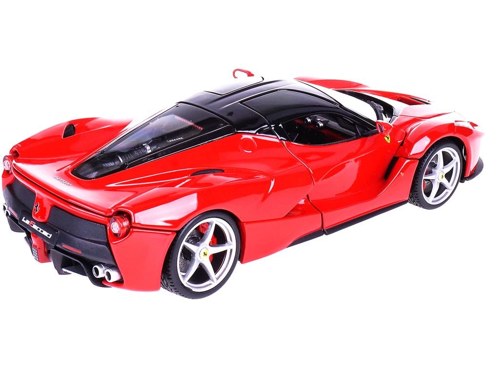 Ferrari LaFerrari F70 Red with Black Top "Signature Series" 1/18 Diecast Model Car by Bburago view 4