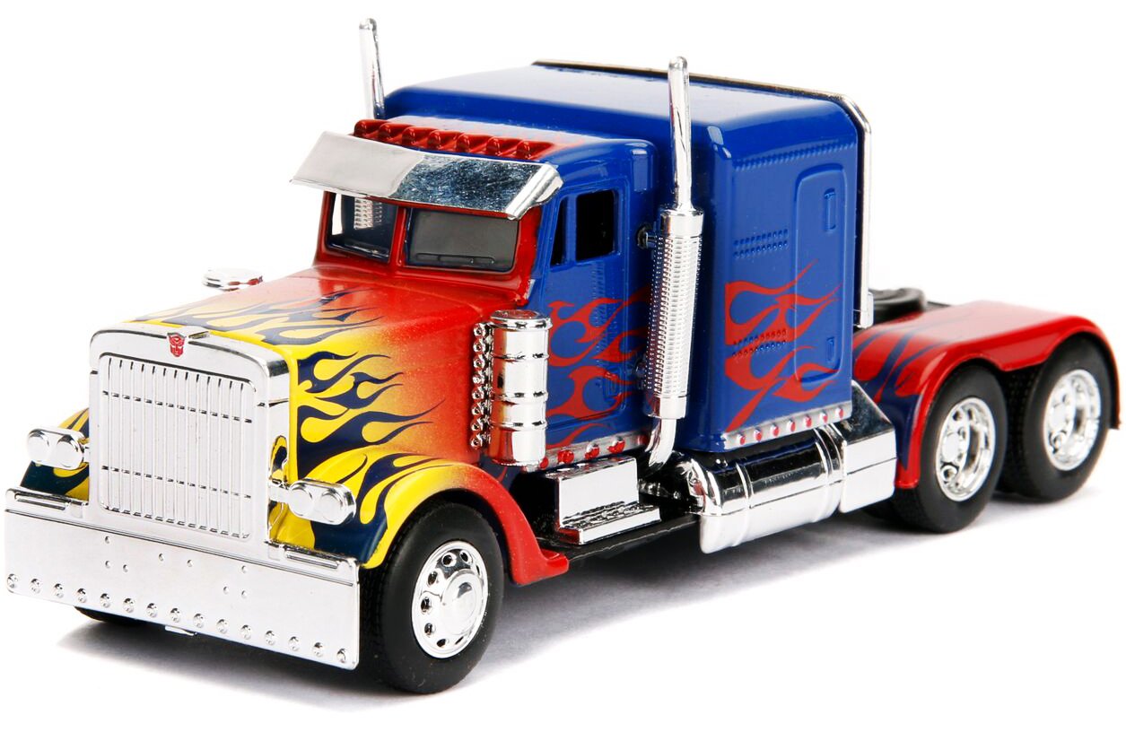Optimus Prime Truck with Robot on Chassis from "Transformers" Movie "Hollywood Rides" Series 1/32 Diecast Model by Jada view 3