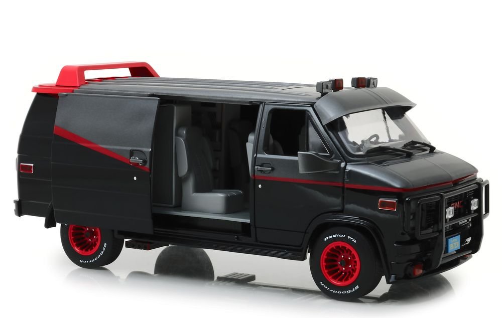 1983 GMC Vandura Black "The A-Team" (1983-1987) TV Series 1/18 Diecast Model Car by Greenlight view 2