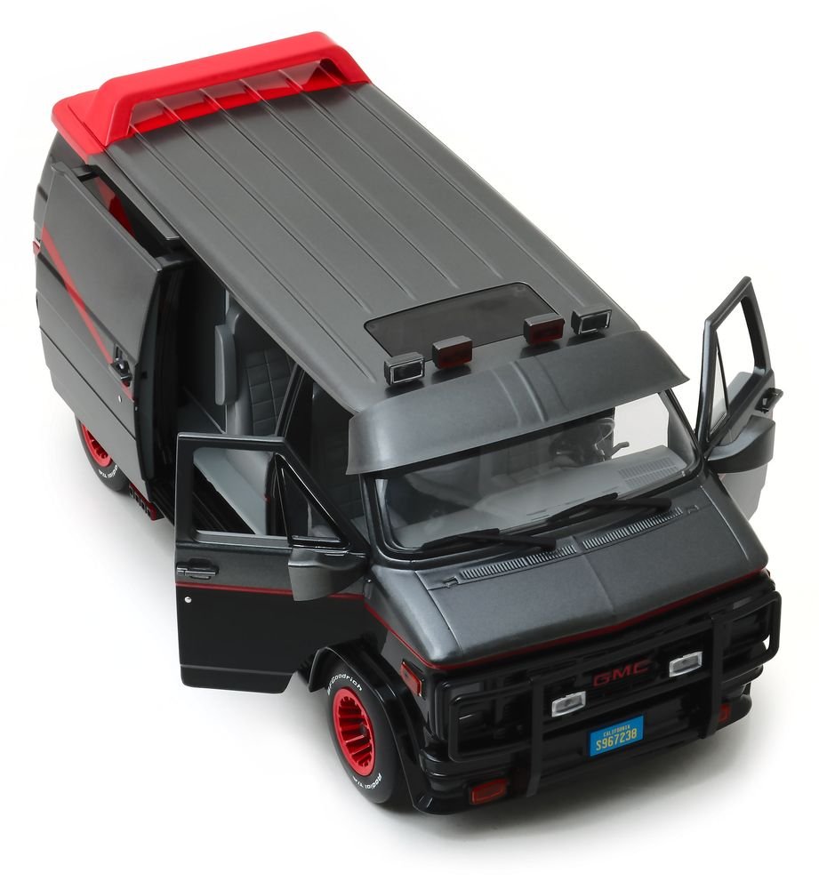 1983 GMC Vandura Black "The A-Team" (1983-1987) TV Series 1/18 Diecast Model Car by Greenlight view 3