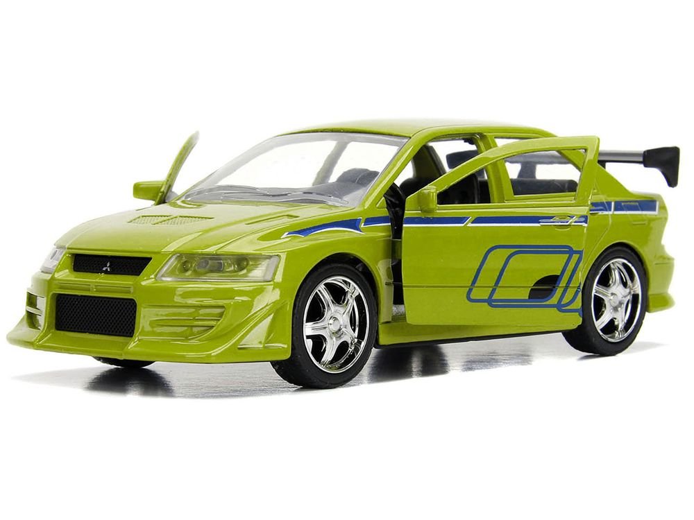 Brian's Mitsubishi Lancer Evolution VII Green "Fast & Furious" Movie 1/32 Diecast Model Car by Jada view 2