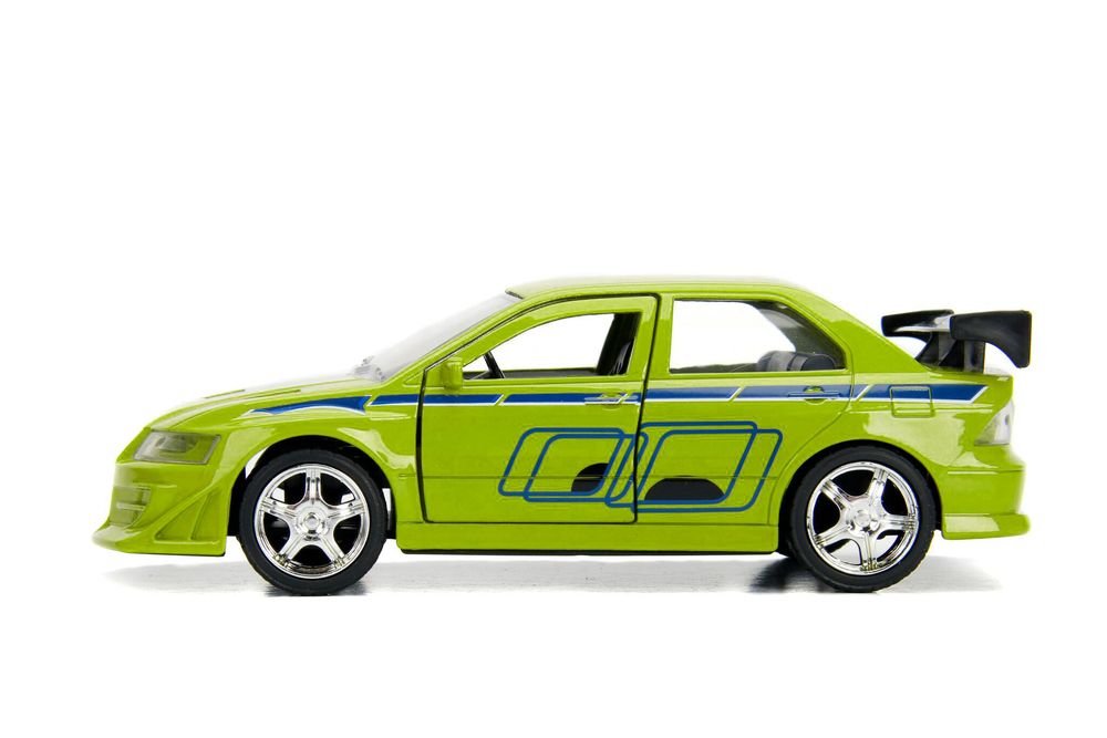 Brian's Mitsubishi Lancer Evolution VII Green "Fast & Furious" Movie 1/32 Diecast Model Car by Jada view 3