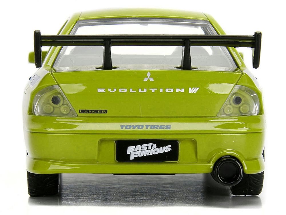 Brian's Mitsubishi Lancer Evolution VII Green "Fast & Furious" Movie 1/32 Diecast Model Car by Jada view 5