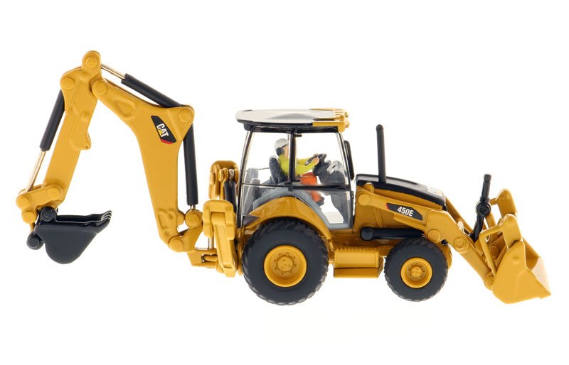 CAT Caterpillar 450E Backhoe Loader with Operator "High Line" Series 1/87 (HO) Scale Diecast Model by Diecast Masters view 2