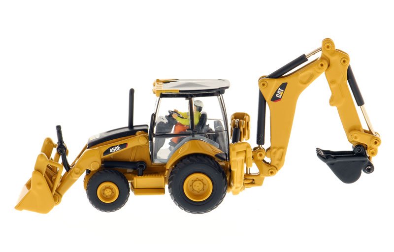 CAT Caterpillar 450E Backhoe Loader with Operator "High Line" Series 1/87 (HO) Scale Diecast Model by Diecast Masters view 4