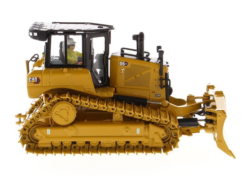 CAT Caterpillar D6 XE LGP Track Type Tractor Dozer with VPAT Blade and Operator "High Line" Series 1/50 Diecast Model by Diecast Masters view 3