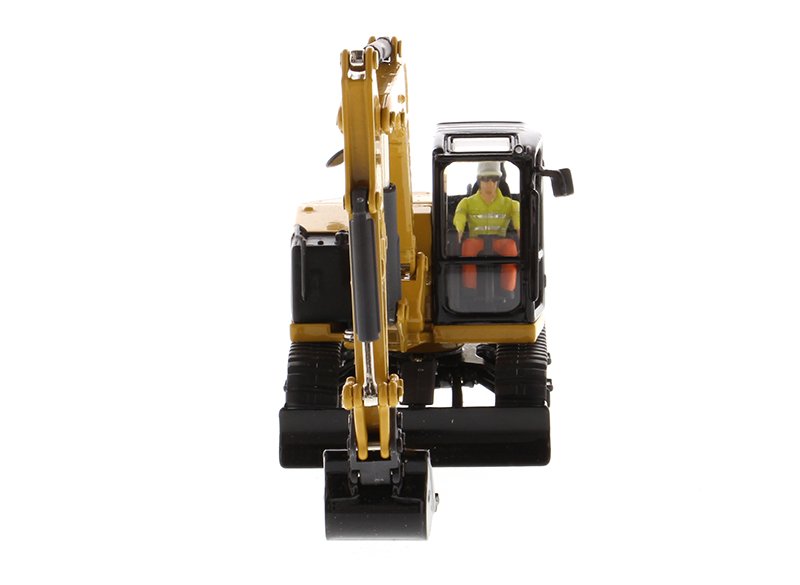 CAT Caterpillar 308 CR Next Generation Mini Hydraulic Excavator with Work Tools and Operator "High Line" Series 1/50 Diecast Model by Diecast Masters view 4