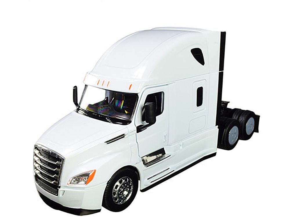 Freightliner Cascadia Truck White "Transporter" 1/32 Diecast Model by Welly view 2