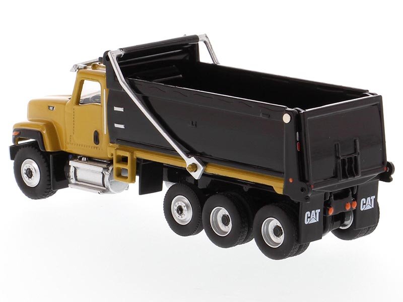 CAT Caterpillar CT681 Dump Truck Yellow and Black "High Line" Series 1/87 (HO) Scale Diecast Model by Diecast Masters view 3