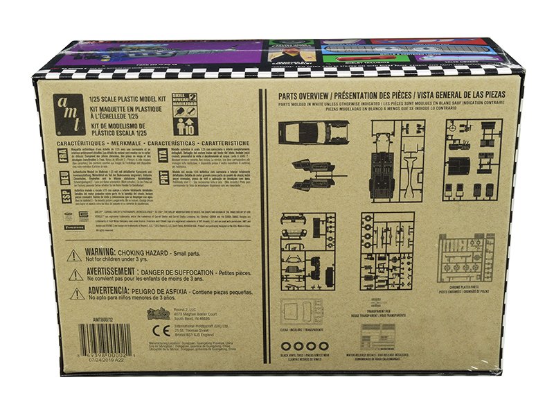 Skill 2 Model Kit 1967 Ford Mustang Shelby GT350 White 1/25 Scale Model by AMT view 4