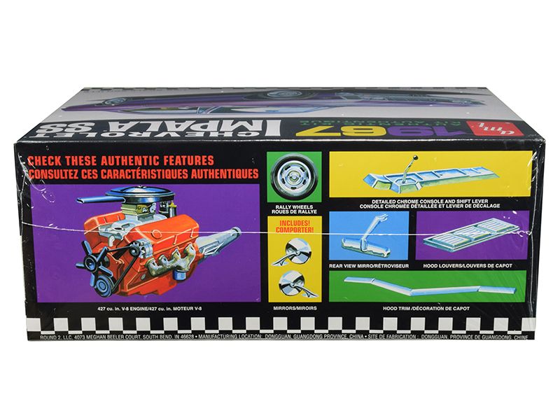 Skill 2 Model Kit 1967 Chevrolet Impala SS 1/25 Scale Model by AMT view 2