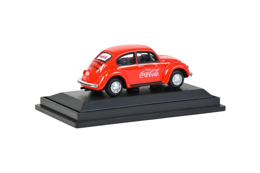1966 Volkswagen Beetle "Coca-Cola" Red 1/72 Diecast Model Car by Motorcity Classics view 2