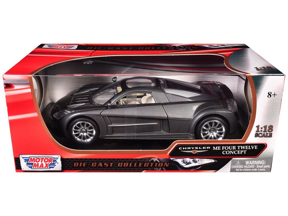 Chrysler Me Four Twelve Concept Car Grey 1/18 Diecast Model Car by Motormax view 3