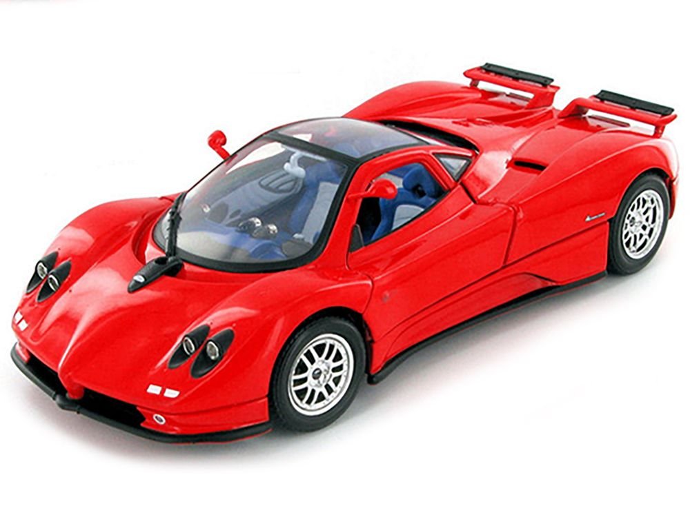 Pagani Zonda C12 Red 1/18 Diecast Model Car by Motormax view 2