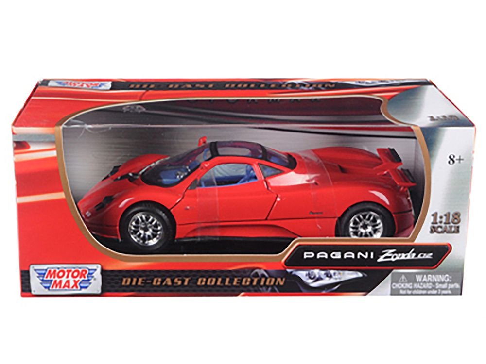 Pagani Zonda C12 Red 1/18 Diecast Model Car by Motormax view 3