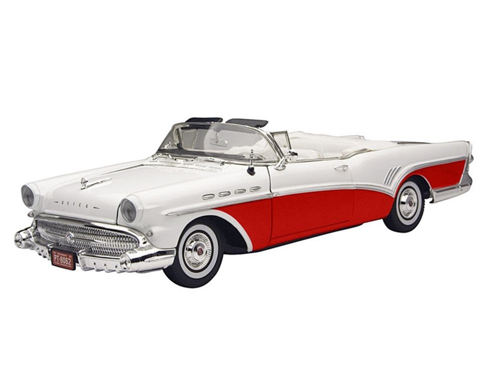1957 Buick Roadmaster Convertible Red 1/18 Diecast Model Car by Motormax view 2
