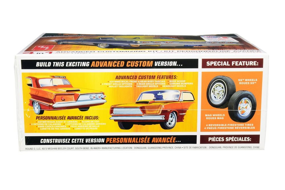 Skill 2 Model Kit 1963 Chevrolet Impala SS Hardtop 4 in 1 Kit 1/25 Scale Model by AMT view 2