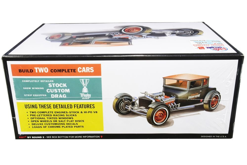 Skill 2 Model Kit 1925 Ford Model T "Chopped" Set of 2 pieces 1/25 Scale Model by AMT view 2