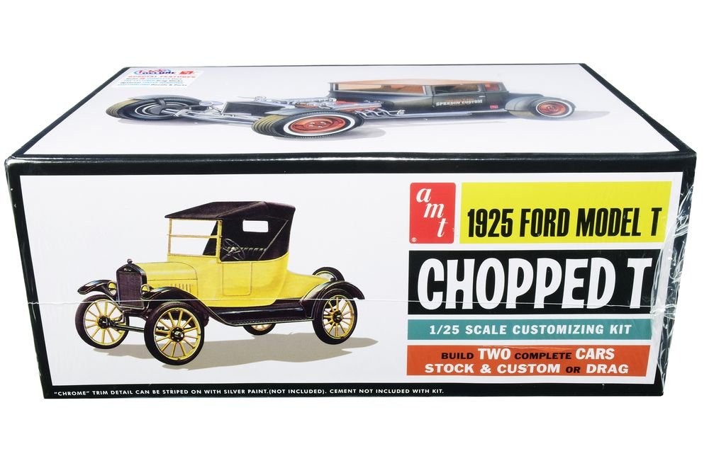 Skill 2 Model Kit 1925 Ford Model T "Chopped" Set of 2 pieces 1/25 Scale Model by AMT view 3