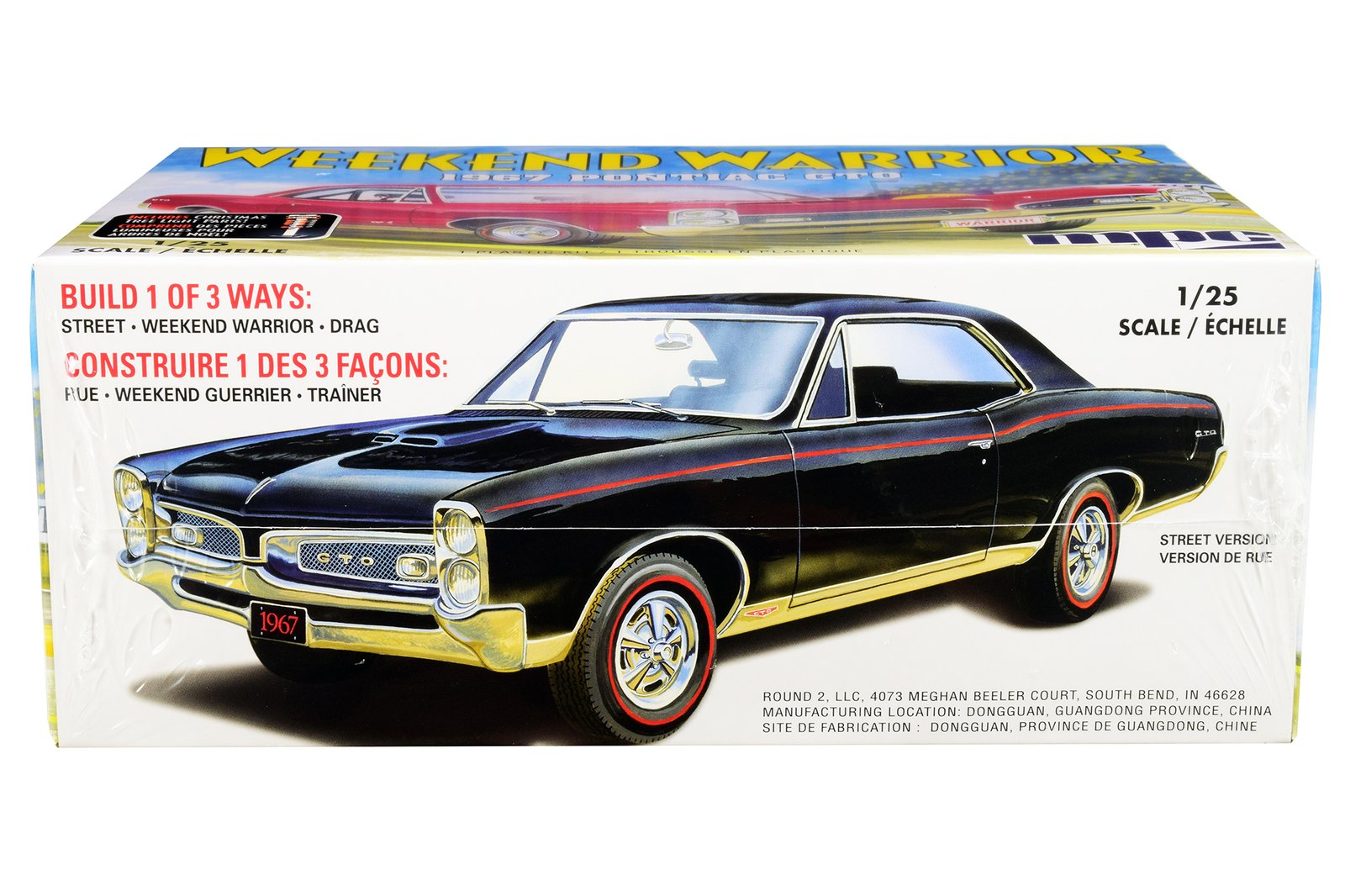 Skill 3 Model Kit 1967 Pontiac GTO "Weekend Warrior" 3 in 1 Kit 1/25 Scale Model by MPC view 3