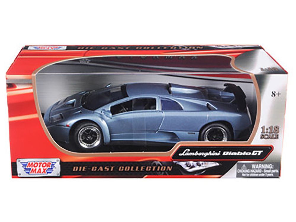 Lamborghini Diablo GT Silver 1/18 Diecast Model Car by Motormax view 3