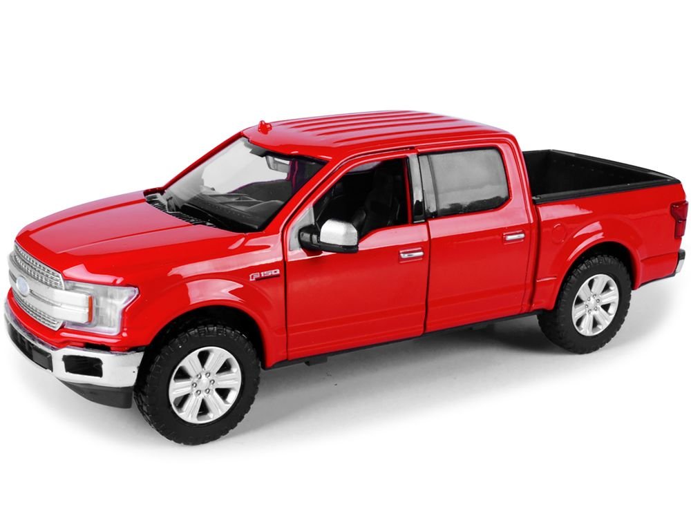 2019 Ford F-150 Lariat Crew Cab Pickup Truck Red 1/24-1/27 Diecast Model Car by Motormax view 3