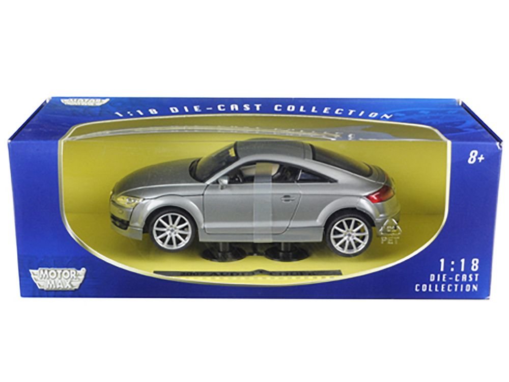 2007 Audi TT Coupe Grey 1/18 Diecast Car Model by Motormax view 3