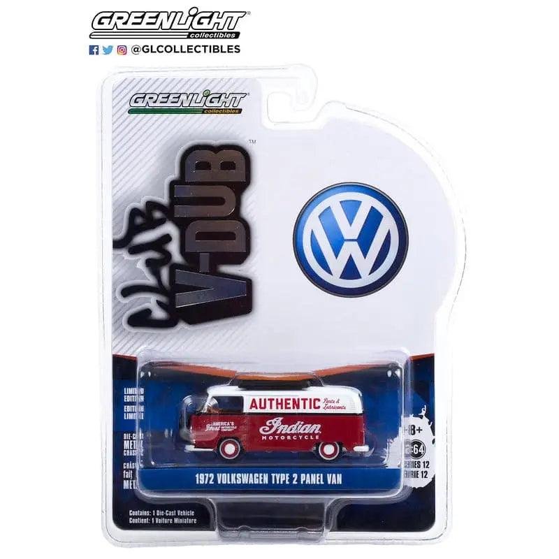 1972 Volkswagen Type 2 Panel Van - Indian Motorcycle Authentic Parts and Lubricants - 1:64 scale view 2