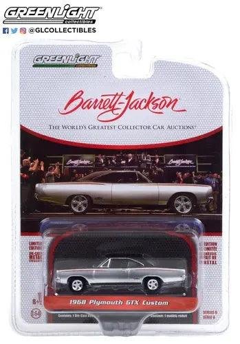 Greenlight - Barrett Jackson 1968 Plymouth GTX Custom in Silver and Black view 2