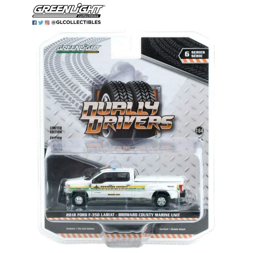 Greenlight - 2018 Ford F-350 Dually - Broward County, FL Sheriff Truck -1:64 die