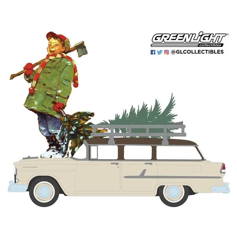Greenlight - 1/64 Norman Rockwell 2 - 1955 Chevrolet Two-Ten Townsman view 3
