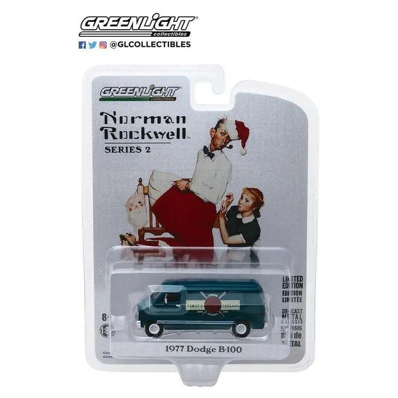 Greenlight - Norman Rockwell S2 - 1/64 Scale diecast car - 1977 Dodge B-100 - Pk