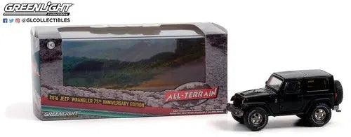 Greenlight - 1:43 Scale Jeep Wrangler 75’th Anniversary Edition - Black view 2