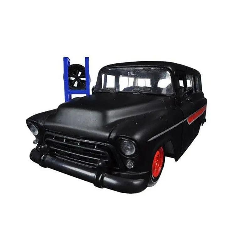 Jada Just Trucks - 1957 Chevy Suburban (Primer Black/Red) 1:24