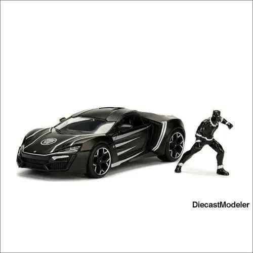 Jada Toys - Metals Die Cast | Lykan Hypersport with Black Panther figure (1/24)