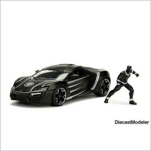 Jada Toys - Metals Die Cast | Lykan Hypersport with Black Panther figure (1/24) view 2