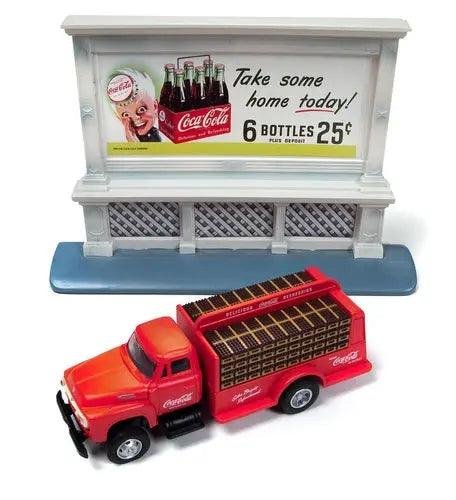 CMW 1954 Ford Bottle Truck with Billboard (Coca-Cola) 1:87 HO Scale view 2