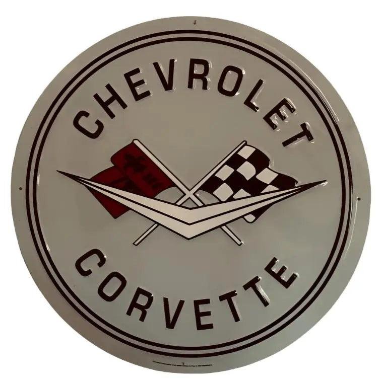 Chevrolet Corvette Sign  24 inch Round