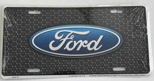 License Plate: Ford w/Black background - Sign