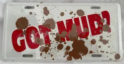 License Plate: Route Got Mud Sign