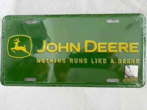 License Plate: John Deere Sign