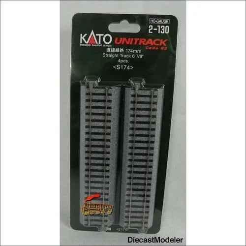 KATO 2-130 HO Scale 174mm 6 7/8" Straight Track (4)