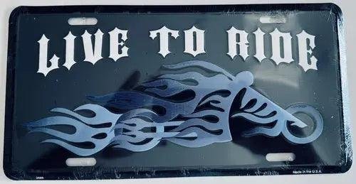 License Plate: Live to Ride