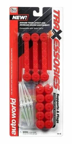 Auto World Supports, Pillars and Flags HO Scale - TRX101