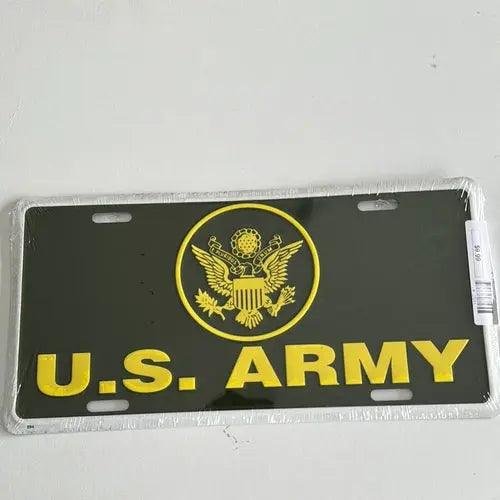 License Plate: US ARMY Sign view 2